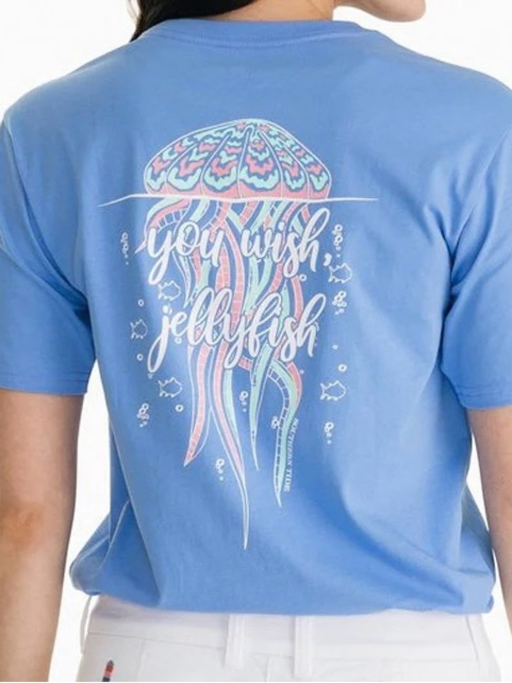 Southern Tide Jellyfish Graphic Pocket Tee Blue Size L NWOT